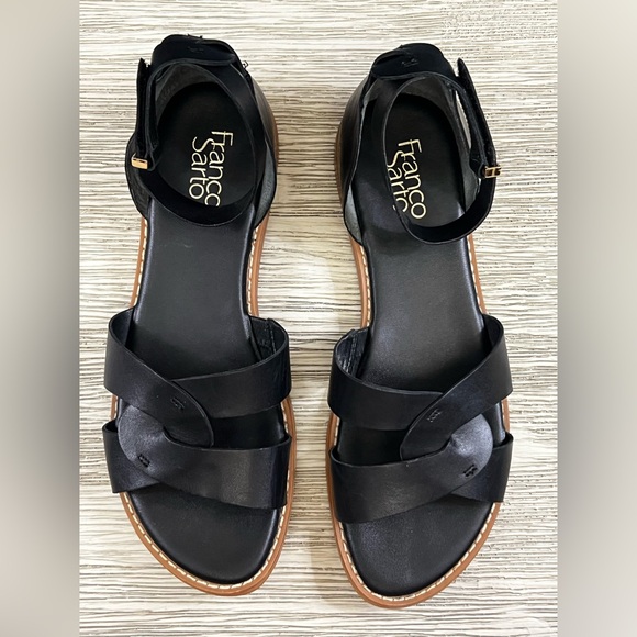 EXCELLENT CONDITION!!!! Franco Sarto Glora Elegant Black Sandals - Picture 6 of 7